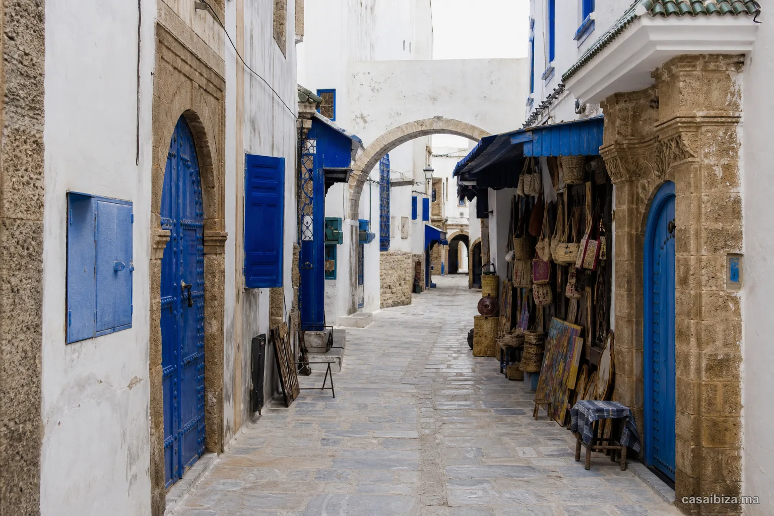 Ruelles étroites de la médina d’Essaouira